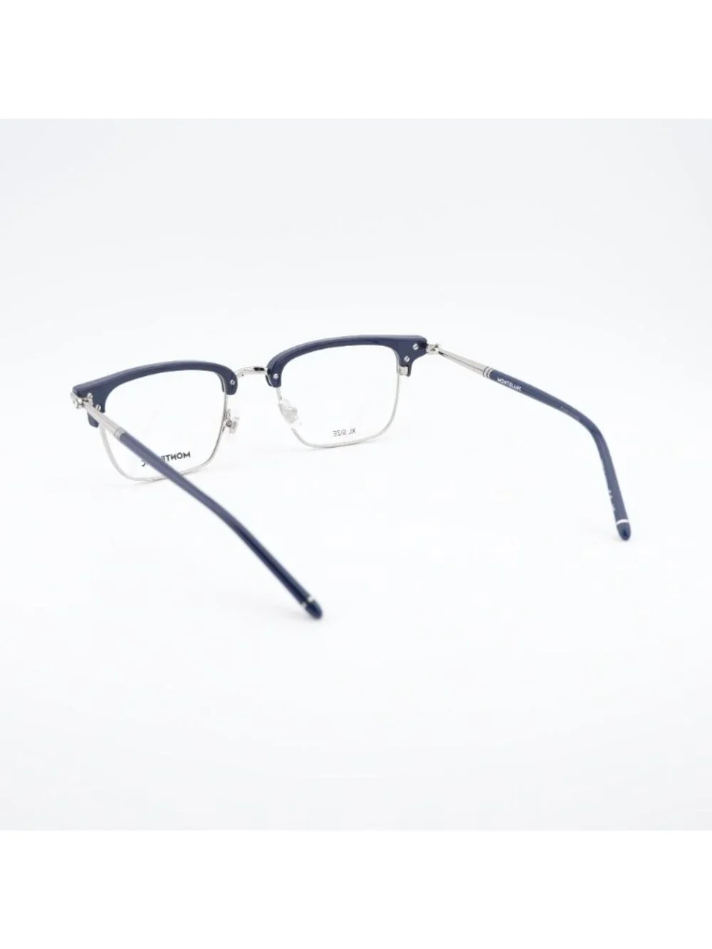 Montblanc MB0243O 002 Unisex Eyeglasses Blue 52mm Browline Frame